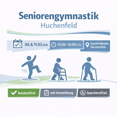 Seniorengymnastik in Huchenfeld am 4. und 11. März 2026
